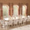 Ensemble de salle à manger luxueux en velours beige avec accents dorés - Plusieurs options de sièges disponibles