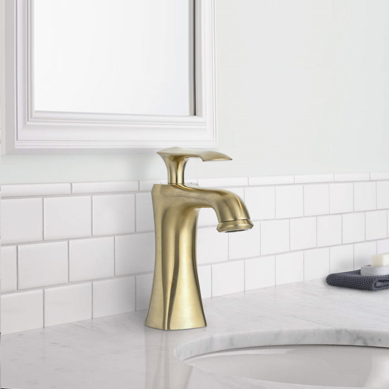 Yearby Single-Hole Single-handle Bathroom Faucet, Brushed Gold
