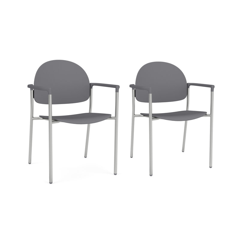 Chaise d'invité Chat Chat, Argent, Poly silex gris
