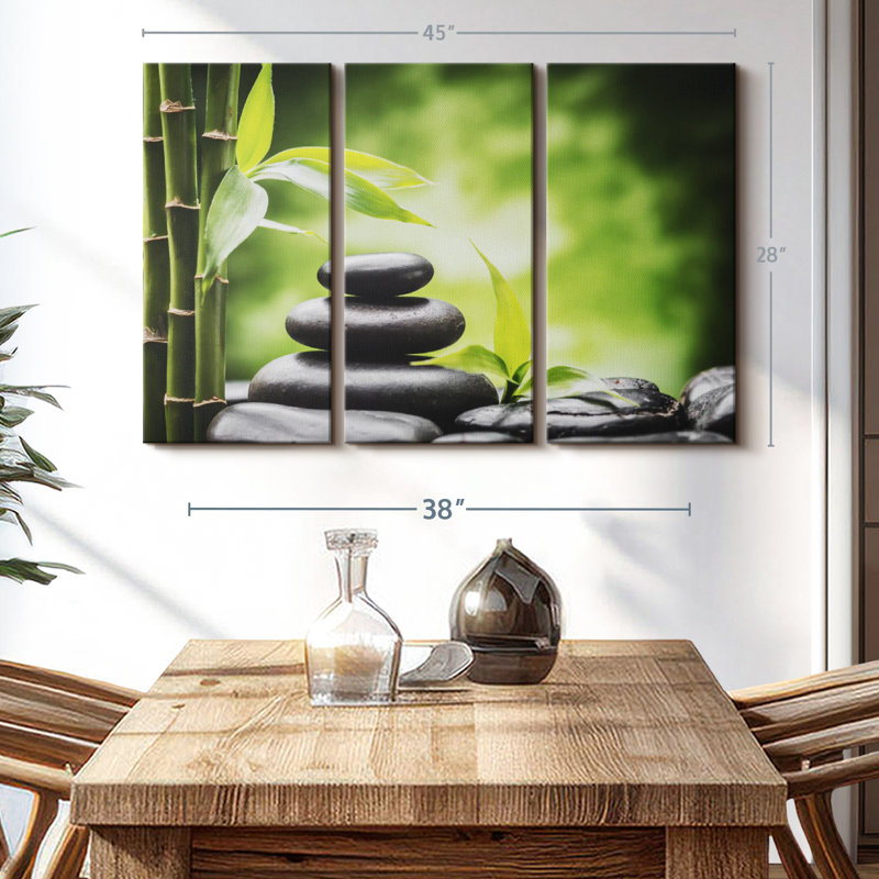 Nature «Zen Spa Canvas Print» sur, H 28 po x l 45 po x P 1,25 po