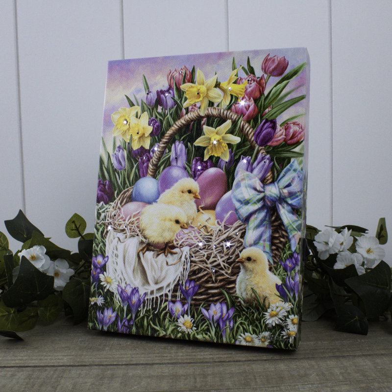 Jovonna - Easter Basket 8x6 Lighted Tabletop Canvas