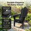 Chaise Adirondack noire pliante courbée en poly