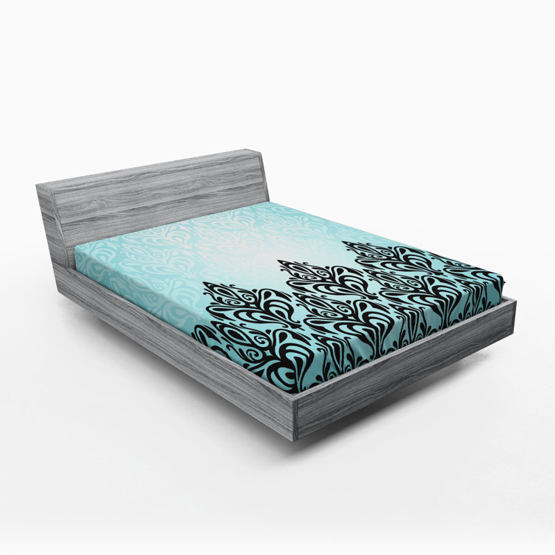 Microfiber Damask Fitted Sheet, Full Fitted Sheet