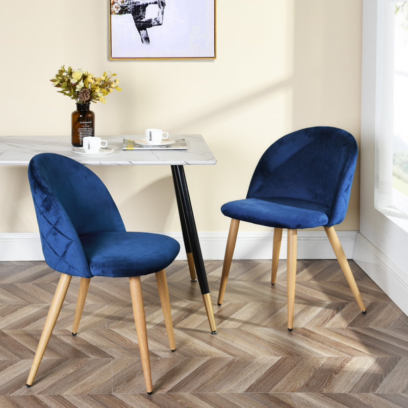 Dungorbery Upholstered Dining Chair, Dark Blue