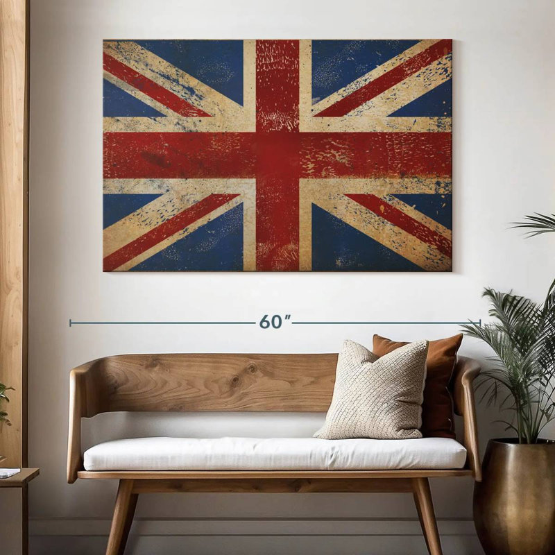 Borges Grunge Union Jack, H 34 po x l 51 po