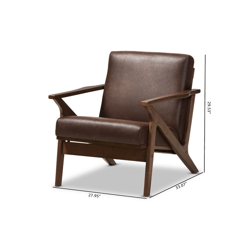 George Oliver Ulen Vegan Leather Accent Chair & Reviews | Wayfair