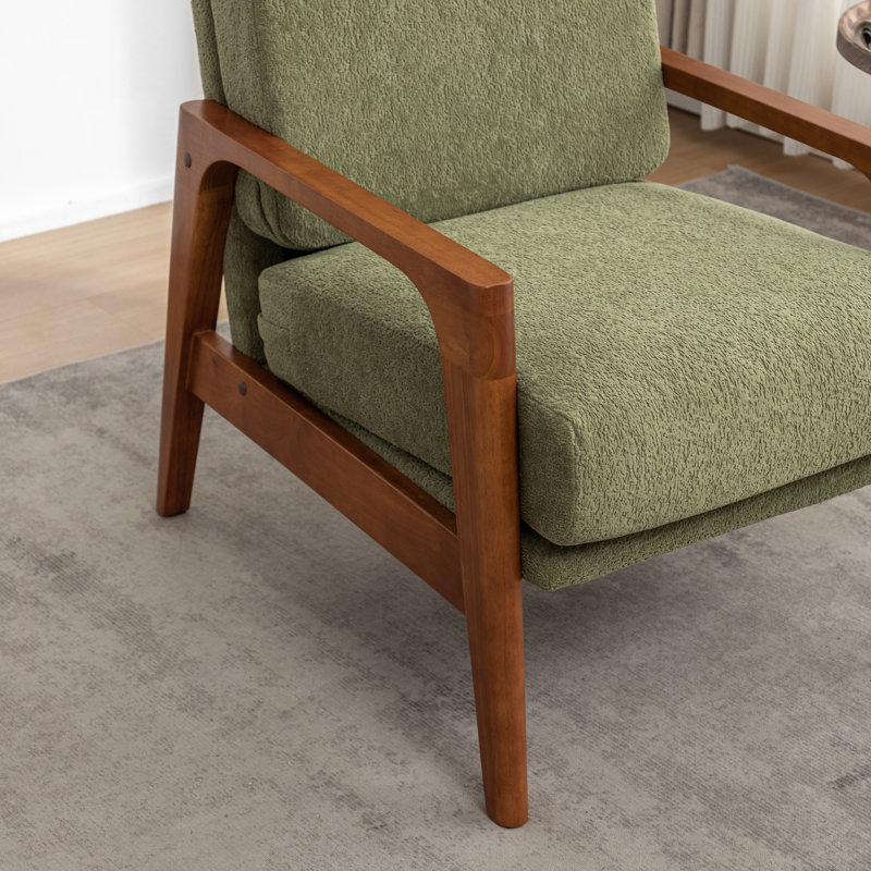 Fauteuil rembourré en polyester, Polyester vert