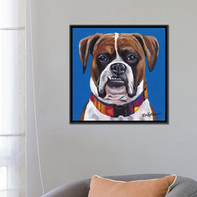 « boxer blue », impression sur toile