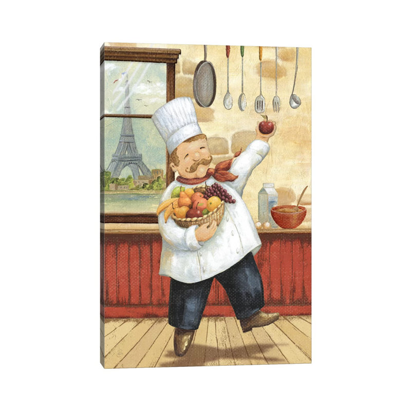 Happy Chef I by Daphne Brissonnet - Wrapped Canvas Painting, 152.5 cm H x 101.5 cm W