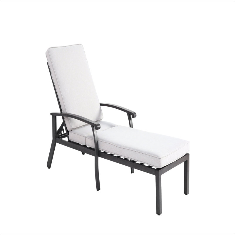 Méridienne en aluminium coulé, Beige