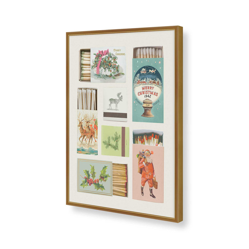 «Merry Matchboxes II» par Victoria Barnes, reproduction d'art, H 18 po x l 12 po, Impression sur cadre ouvert sans papier mat