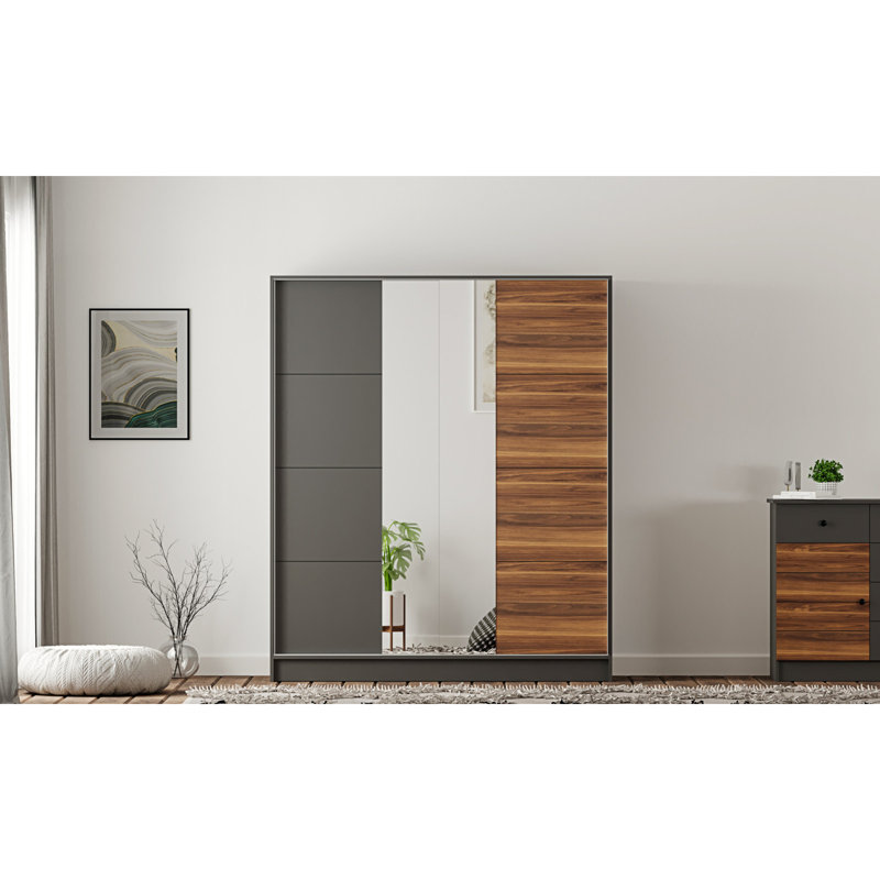 Davidenko 2 Door Manufactured Wood Wardrobe