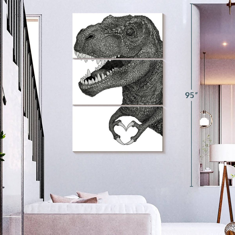 Brampt Dino Love, 74" H x 48" W