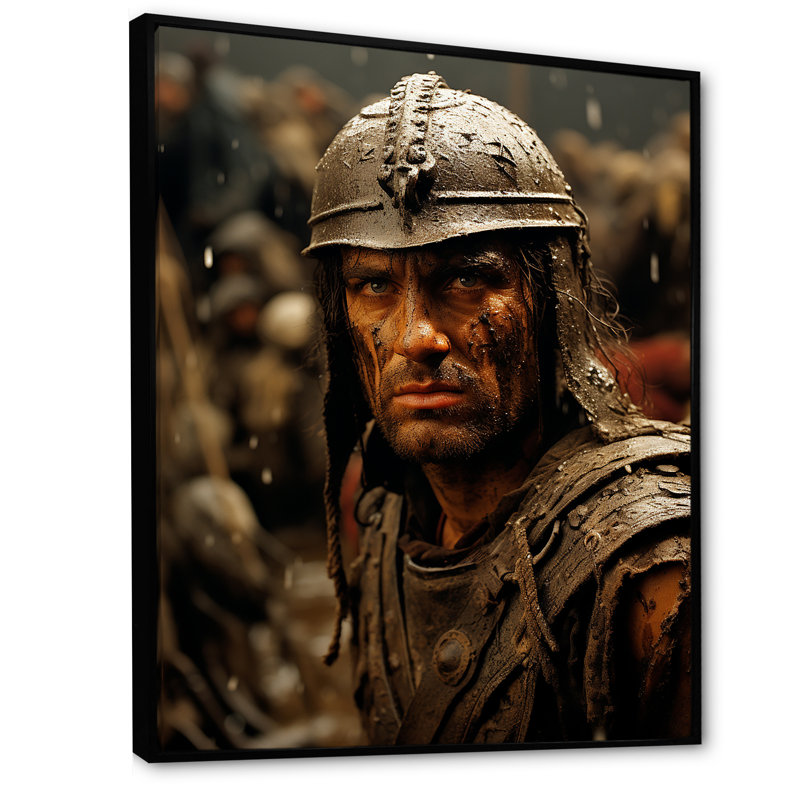 Légion romaine antique II - Art mural militaire, H 32 po x l 24 po x P 1 po, Cadre flottant noir