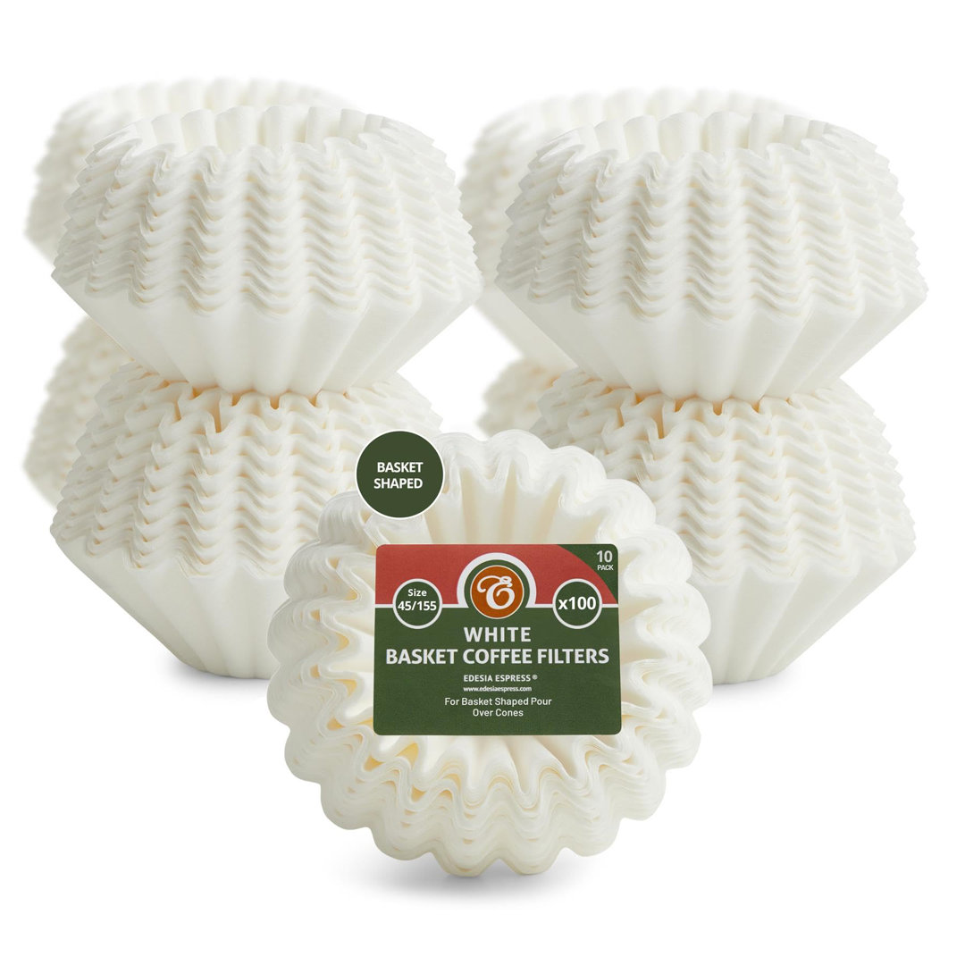 1000 Size 45/155 White Basket Coffee Filters