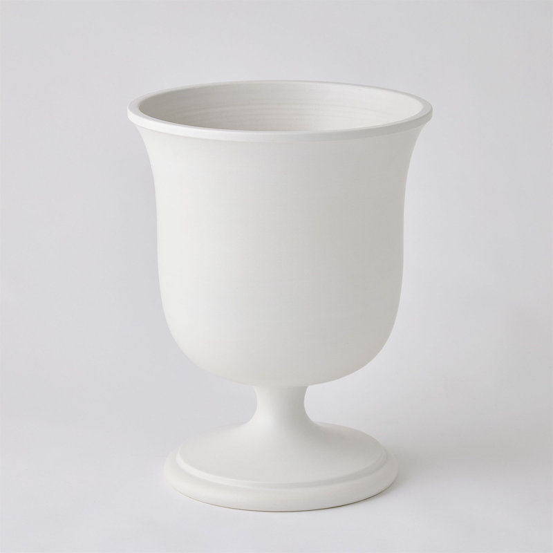 Villa Chalice Vase-Matte White-Sm, 19.75" H x 15.75" W x 15.75" D