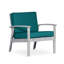 Chaise en eucalyptus argenté gris et coussin bourgogne - Mobilier d'extérieur fiable avec peinture, pourriture-811771980