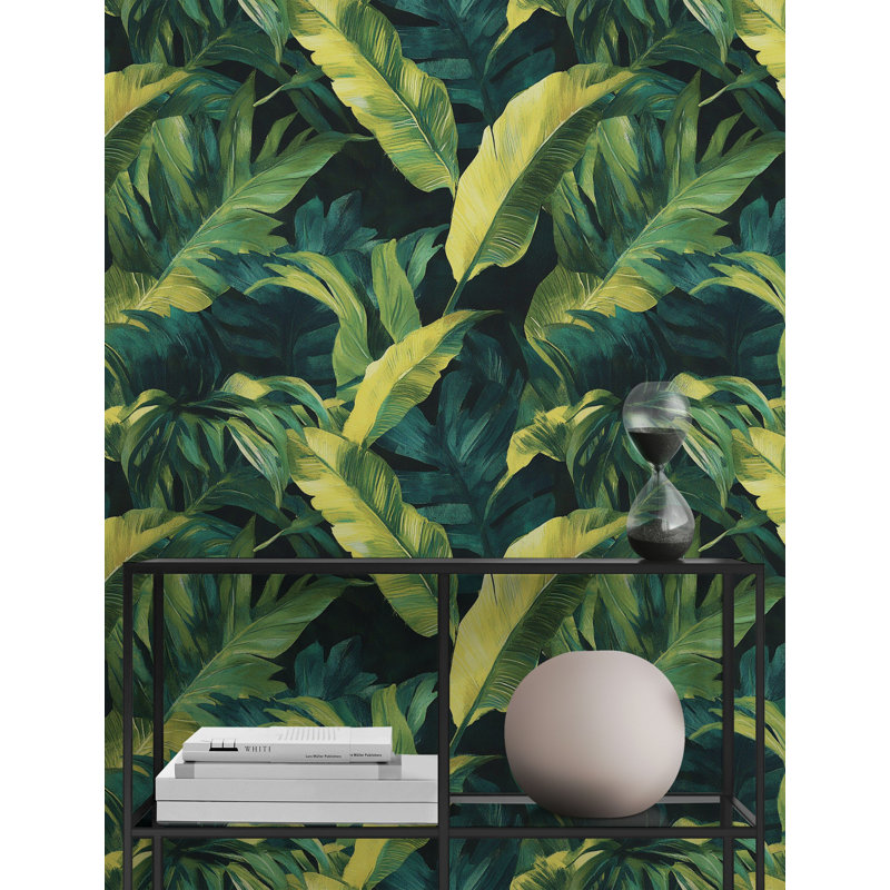 Papier peint feuille de bananier tropical