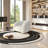 Curved negotiating  leather sofa