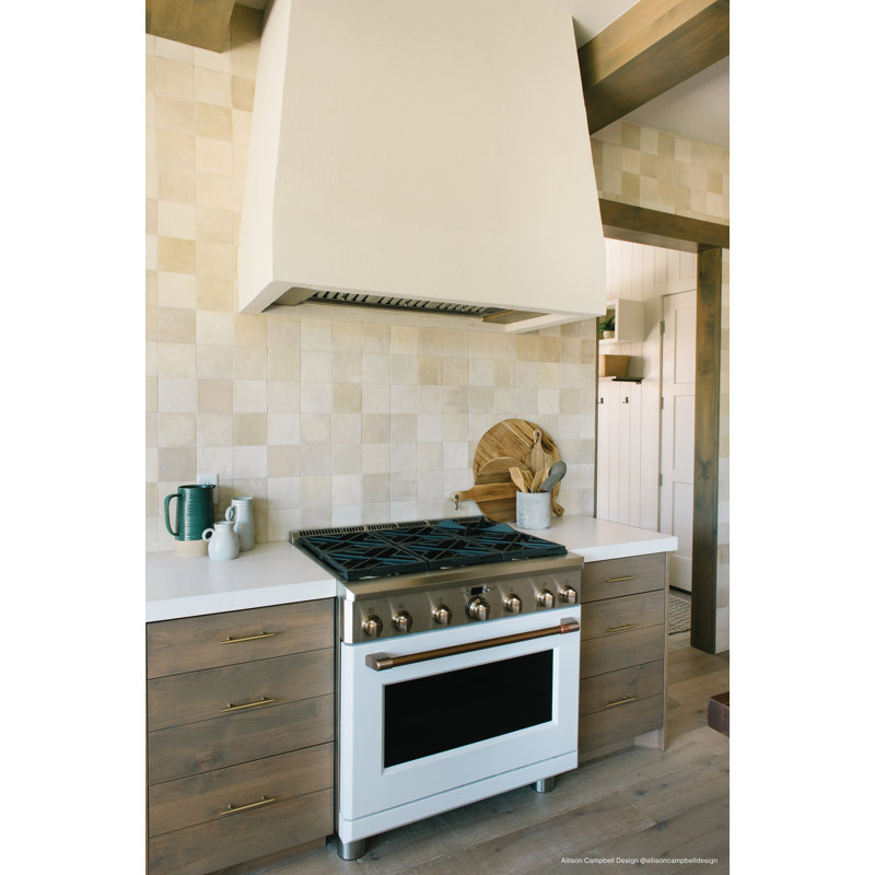 Cloe 5" x 5" Ceramic Tile, Creme