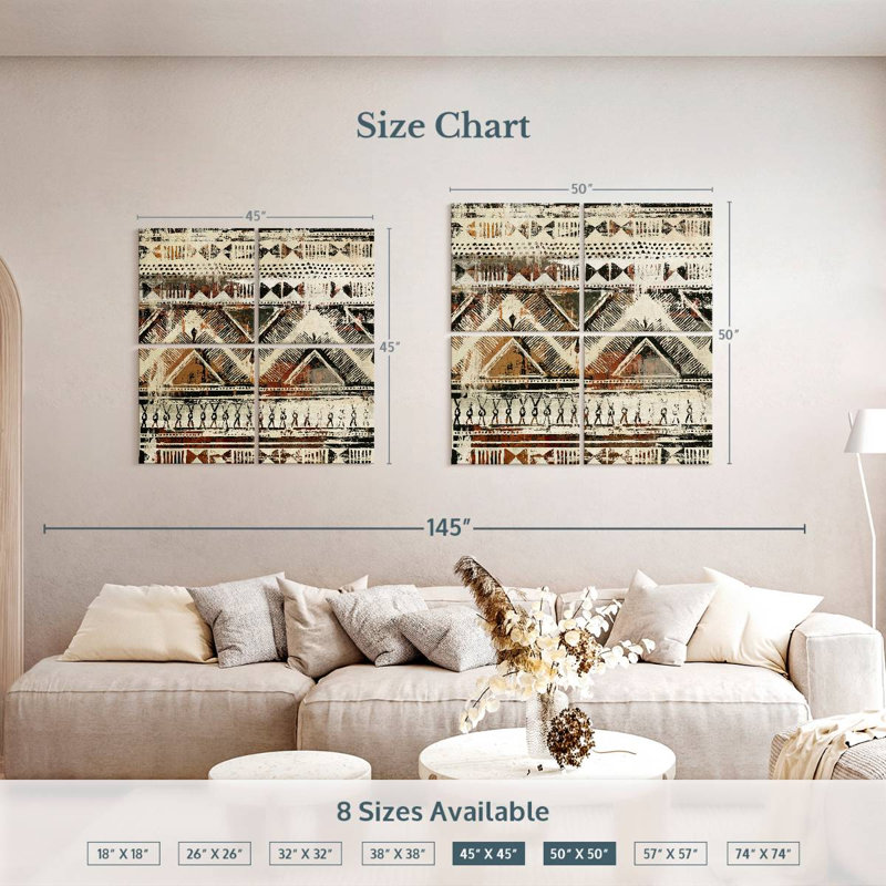 Motif africain Kerner, H 45 po x l 45 po
