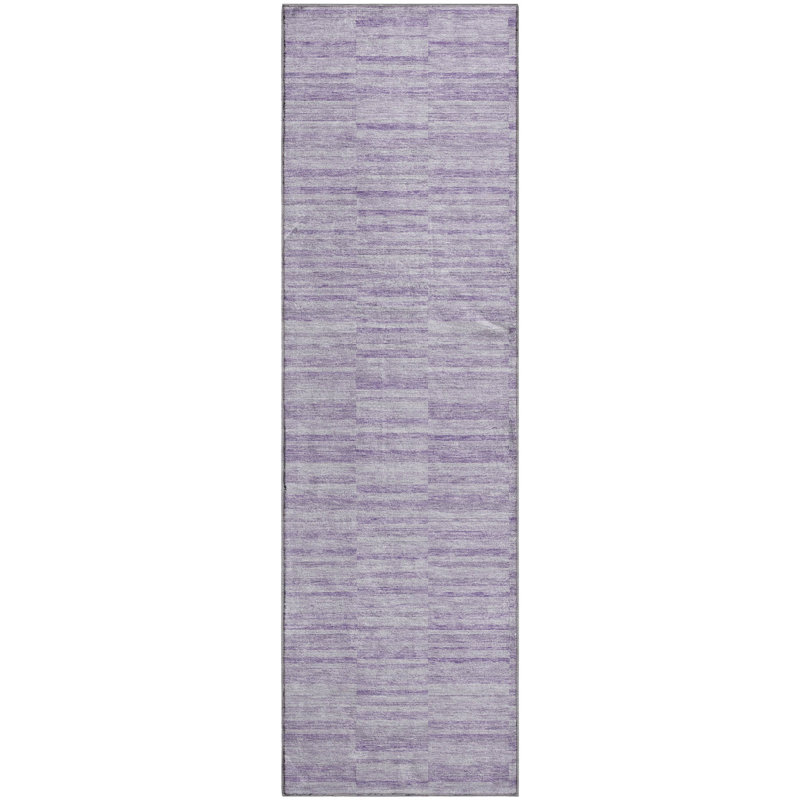 Premium Machine Washable Prisco Plum Rug, Runner 2'3" x 7'6"
