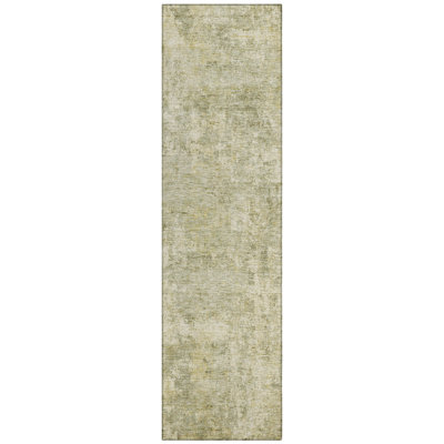 Machine Washable Indoor/Outdoor Xhevrie Sage Rug