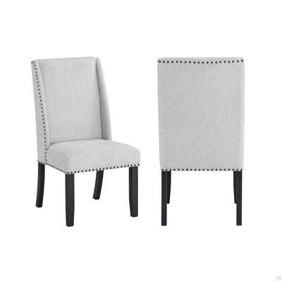 Ensemble de 2 chaises de salle à manger, coton et polyester