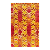 Contemporary One-of-a-Kind Rectangle 3'10" X 5'10" Hand Knotted Area Rug