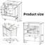 Meuble-lavabo moderne de 30 po avec lavabo en céramique, armoire de salle de bain autoportante avec grain de bois naturel, portes et tiroir à fermeture en douceur et tablette réglable-1573092970