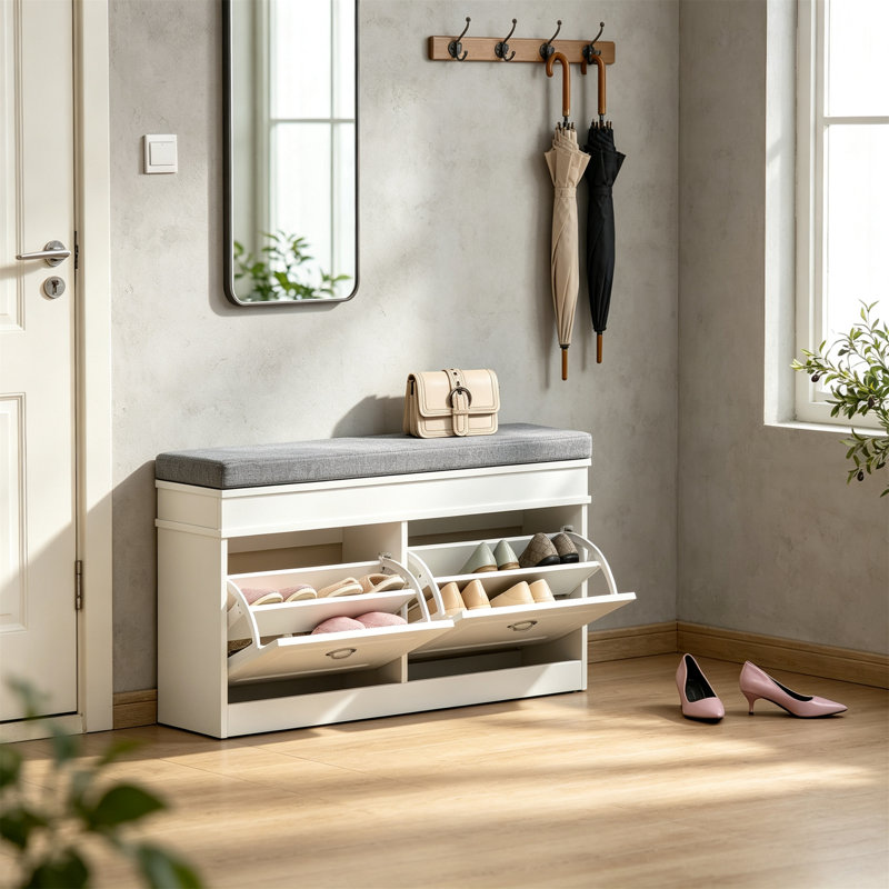 8 Pair Shoe Storage Bench