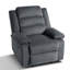 Fauteuil inclinable manuel à dossier en velours côtelé gris foncé Ameiah-1928546627