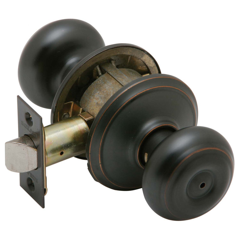 Georgian Privacy Door Knob, Aged Bronze