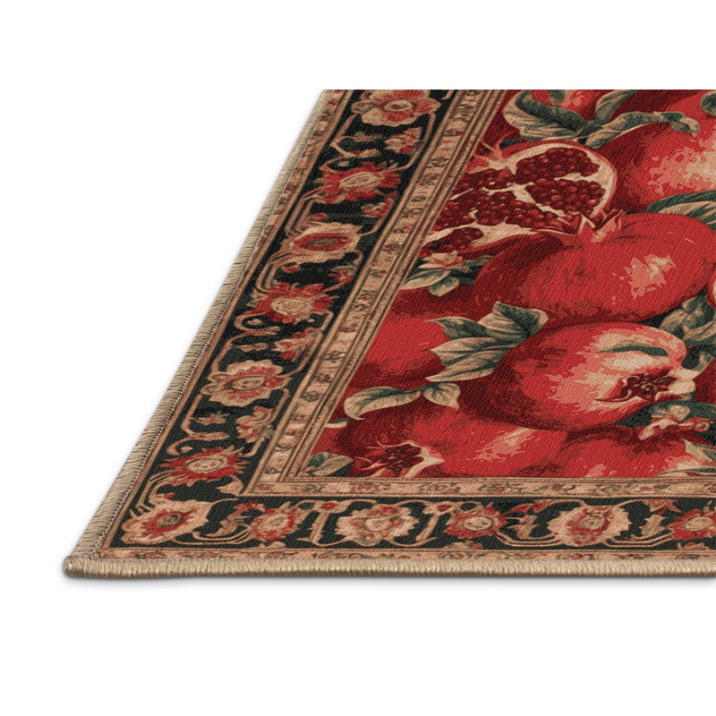 Tapis brun lavable à la machine, Rectangle de 5 pi x 8 pi