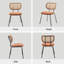 Chaise d'appoint moderne en lin avec dossier en rotin Sirine-838035681