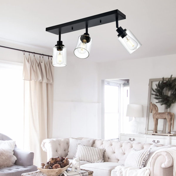 HURYEE Track Lighting Kit, 4 Head Foldable Ceiling Spot Light With GU10