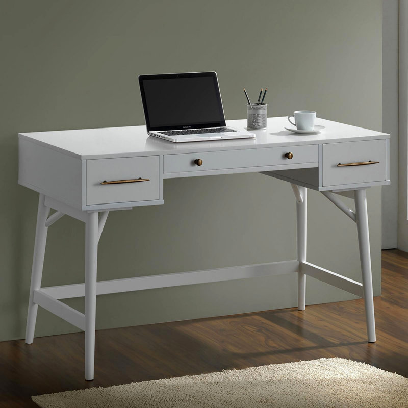 Bureau d'écriture Mid-Century à 3 tiroirs
