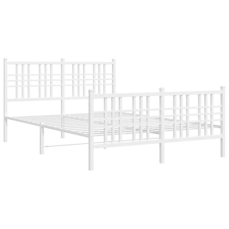 Novarayne Metal Bed, Small Double (4'), White