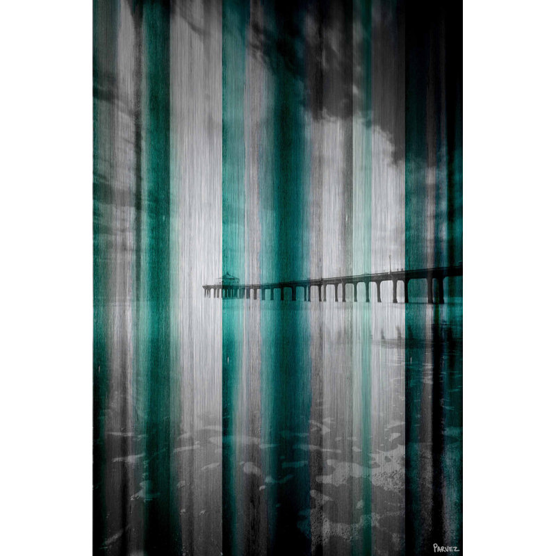 « long walk » par parvez taj,, reproduction d’art sur aluminium brossé, H 60 po x l 40po x P 1,5 po
