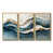 Toile avec cadre flottant or