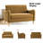 Terren 50.5"W Farmhouse Linen Upholstery Loveseat With Solid Wood Spindle Legs-237278640