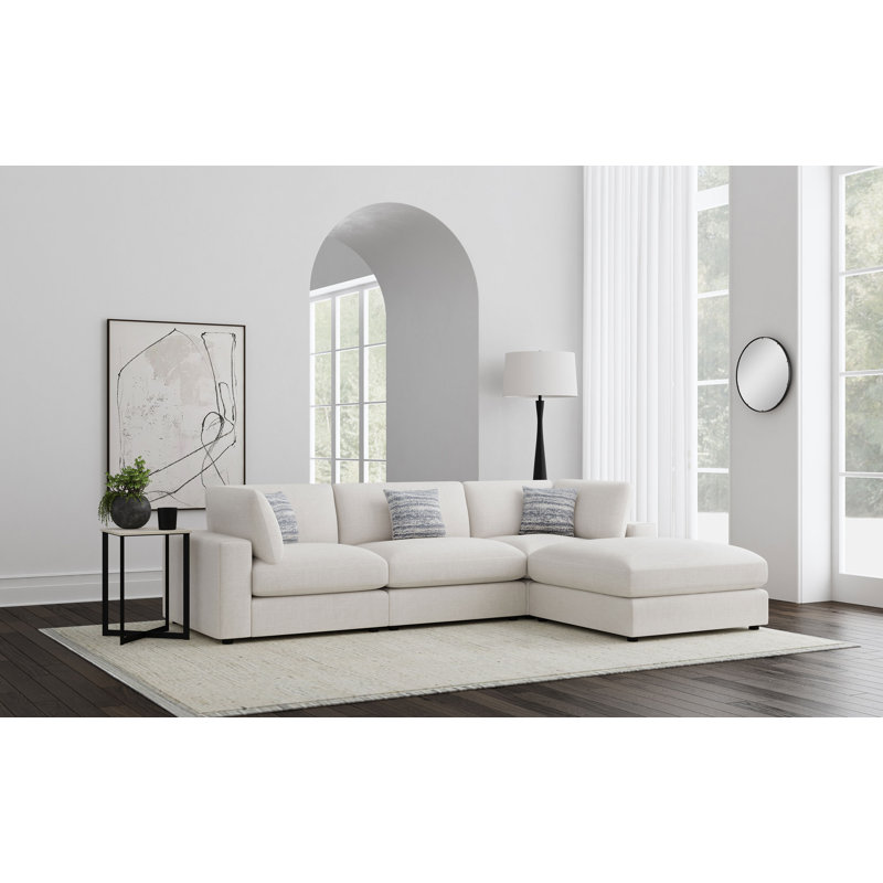 Canapé modulaire rembourré 4 pièces Artzt, Beige