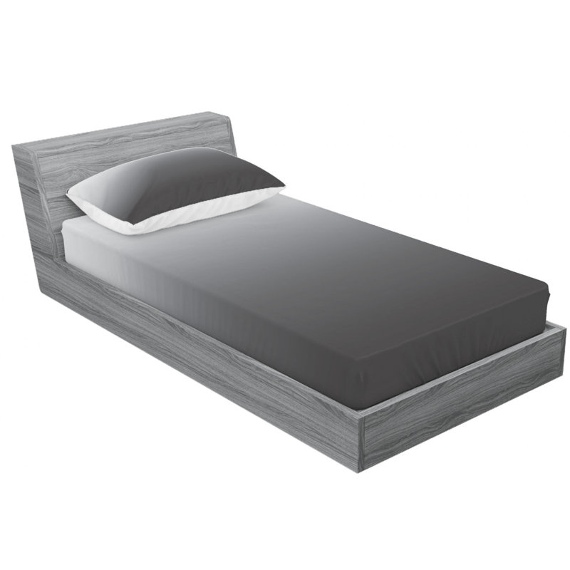 Microfiber Ombre Sheet Set, Twin Sheet Set with Fitted Sheet, Gray