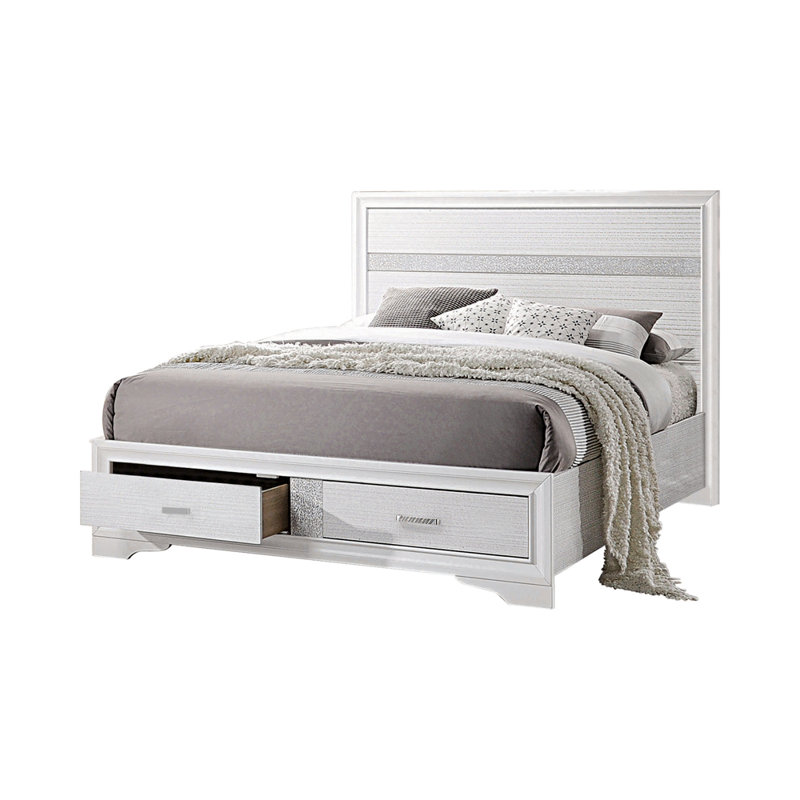 Mirola Solid Wood Standard Bed with Drawers, King