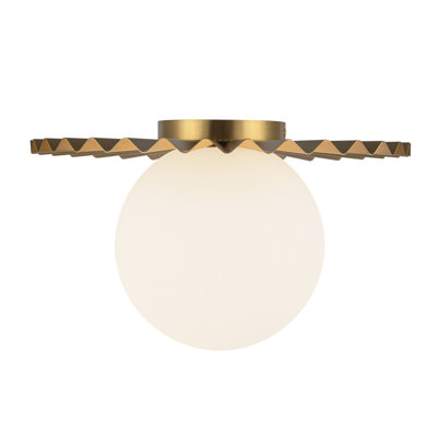 Laki Single Light Glass Flush Mount