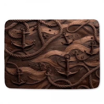 Tapis de bain brun
