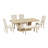 6-Piece Extendable Dining Table Set With Removable Leaf, Dining Bench, 4 Upholstered Dining Chairs