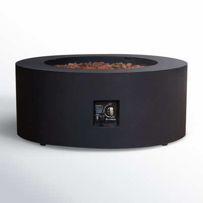 AEGEAN 36" Round Steel Propane or Natural Gas Fire Pit Table by Real Flame