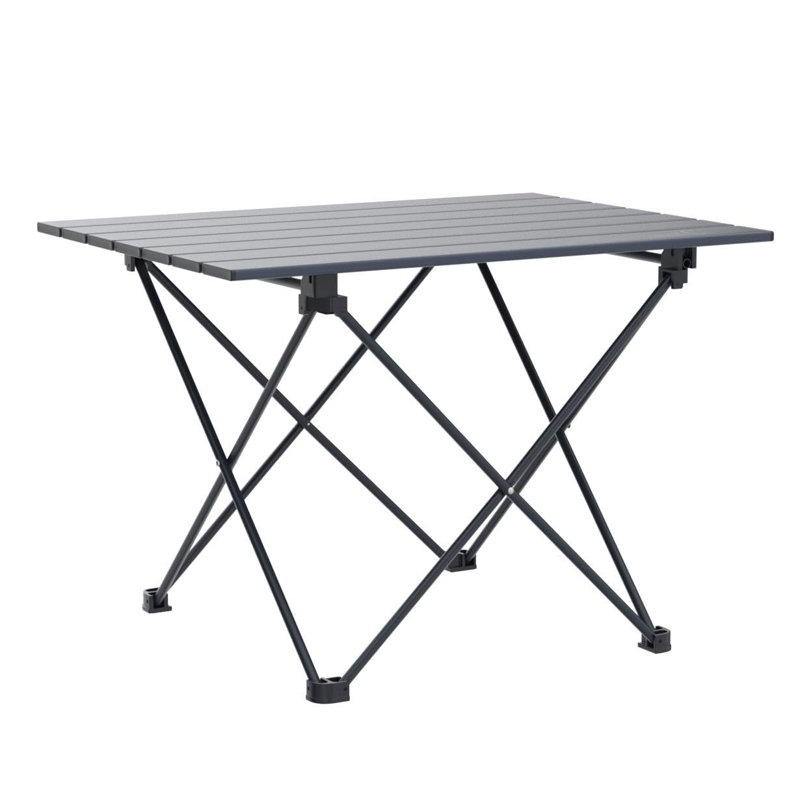 Jevyn Square Metal Folding Outdoor Camping Table , in. W in. D, 15.7" H x 27" W x 18.1" L