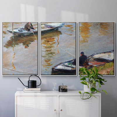 " Two Anglers 1882 " 3 - Pieces